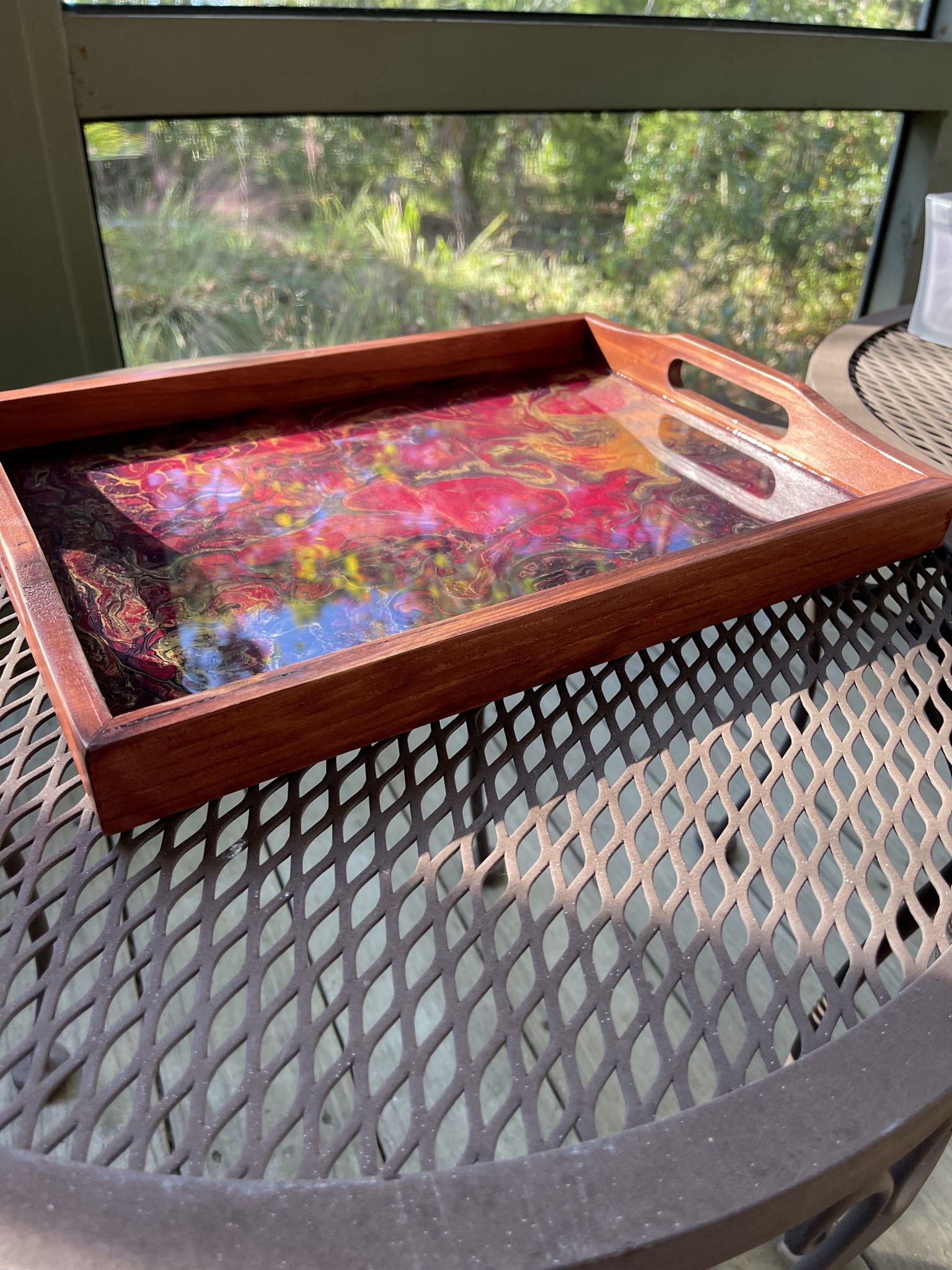 Click here to view Magenta Gold Serving Tray by Jean Macaluso