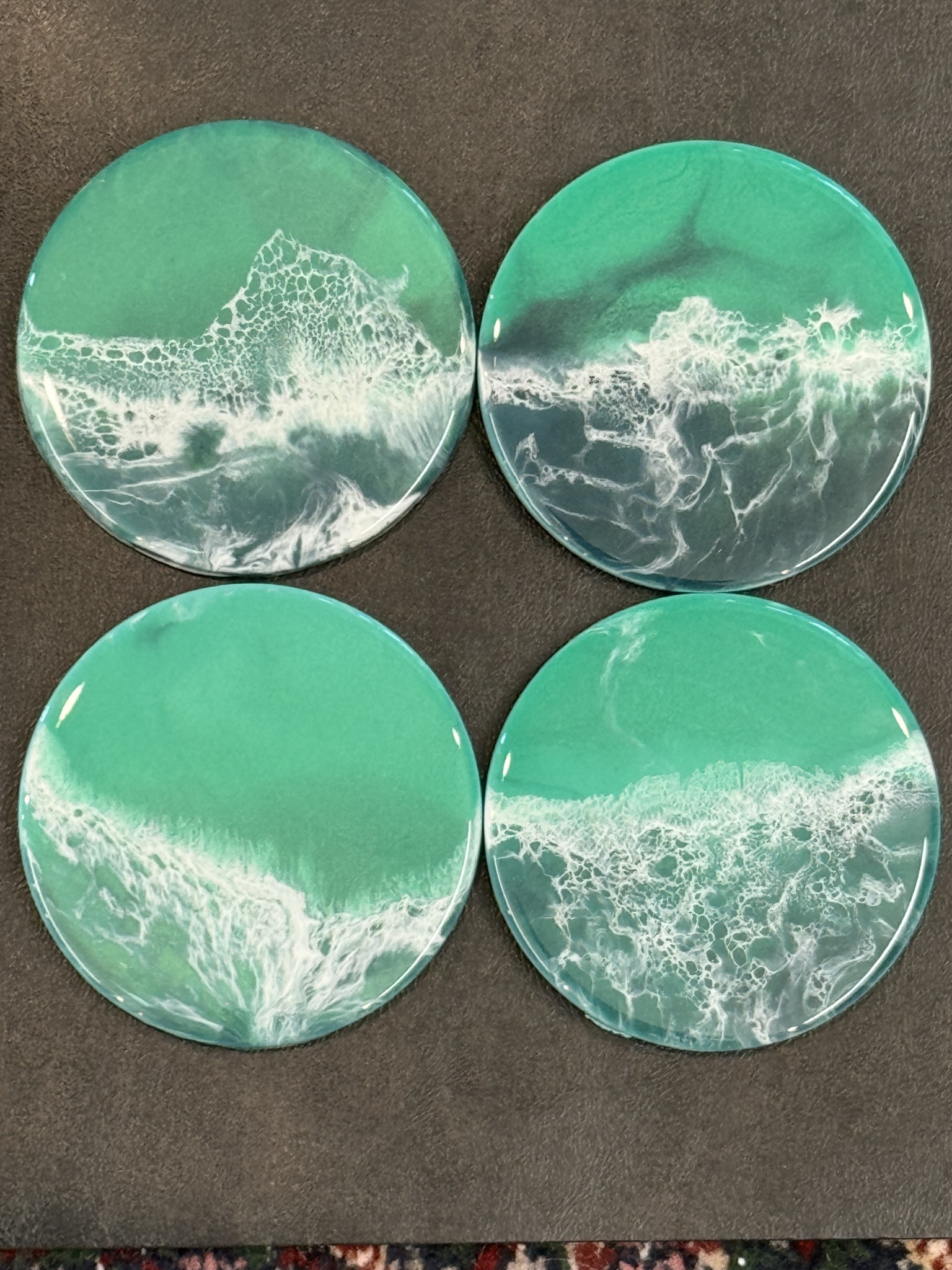 Click here to view Beachy Coasters Green by Jean Macaluso