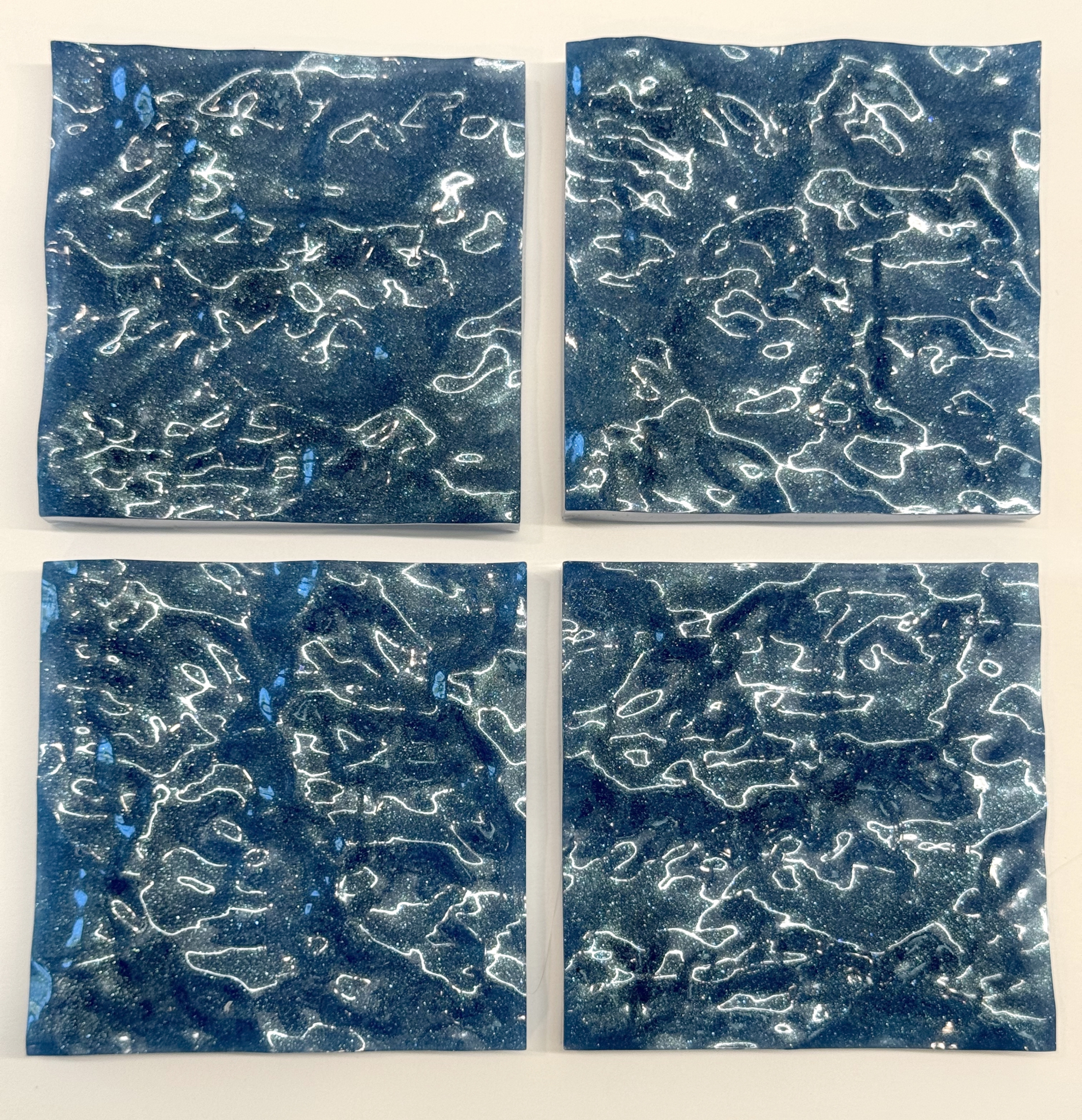 Click here to view Resin Coasters Square Blue by Jean Macaluso